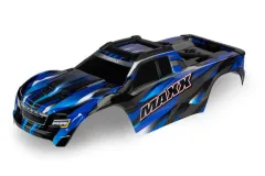Traxxas Tuning Karosserie Maxx V2 in blau mit Aufkleber (Radstand 352mm) für MAXX 1/10