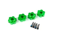 Traxxas Tuning Radmitnehmer aus Aluminium in grün 4Stück für MAXX 1/10