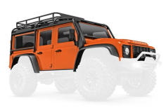 Traxxas Tuning Karosserie Defender in orange mit Anbauteilen für TRX-4M 1/18 