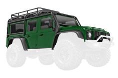 Traxxas Tuning Karosserie Defender in grün mit Anbauteilen für TRX-4M 1/18 