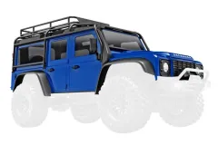 Traxxas Tuning Karosserie Defender in blau mit Anbauteilen für TRX-4M 1/18