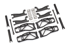 Traxxas Ersatzteile Querlenker-Set in schwarz mit Spurstangen, Halbwellen und Federn (Radstand 352mm) für MAXX 1/10
