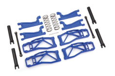 Traxxas Tuning Querlenker-Set in blau mit Spurstangen, Halbwellen und Federn (Radstand 352mm) für MAXX 1/10
