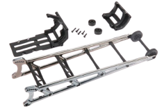 Traxxas Tuning Wheelie-Bar in schwarz-chrom montiert mit Halter für Bandit, Bigfoot, Rustler, Slash und Stampede 1/10