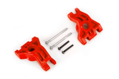 Traxxas Tuning Extreme Heavy Duty Radträger in rot mit Kleinteilen (für TRX9080 Kit) für Ford Fiesta, Raptor, Rustler, Slash und Stampede 1/10