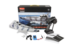 Amewi RC Boot Black Turbo Militärboot mit Jetantrieb 420mm RTR in camouflage-grau