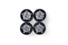 Carson RC Tuning Räderset mit 5 Speichen 6S Style Felgen in silber 26mm 4Stück für Tamiya 1/10