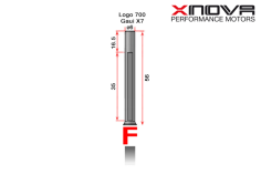 Xnova Ersatzteil Shaft/Welle für Brushless Motor 4530 Type F 6mm Welle mit 56mm Länge