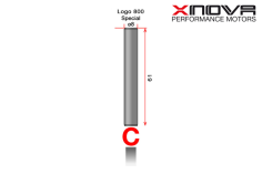 Xnova Ersatzteil Shaft/Welle für Brushless Motor 4530 Type C 8mm Welle mit 61mm Länge