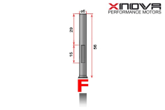 Xnova Ersatzteil Shaft/Welle für Brushless Motor 4525 Type F 6mm Welle mit 56mm Länge