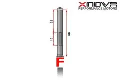 Xnova Ersatzteil Shaft/Welle für Brushless Motor 4525 Type F 6mm Welle mit 56mm Länge