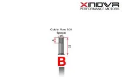Xnova Ersatzteil Shaft/Welle für Brushless Motor 4015 Type B 6mm Welle mit 22mm Länge