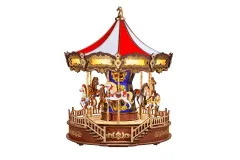 Lasercut Holzbausatz Funktionsmodell Klassisches Karussell - 265 Teile