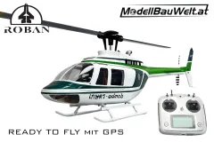 Roban RotorScale B206 Grün Weiß 450 Hubschrauber mit GPS - RTF
