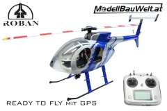 Roban RotorScale MD-500 GJive 470 Hubschrauber blau mit GPS - RTF