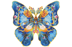 Lasercut Puzzle Morpho Helena Schmetterling - 200 Teile