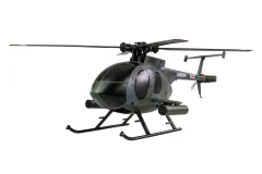 Amewi RC Heli Scale Hubschrauber Hughes MD500 Helikopter im Militär Design 4-Kanal 6G RTF Set
