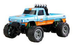 Amewi RC-Monstertruck Die Cast 1:64 RTR blau/orange mit Pistolensender