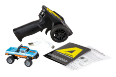 Amewi RC-Monstertruck Die Cast 1:64 RTR blau/orange mit Pistolensender