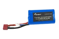 Amewi Li-Ion Akku 3S 11,1V 2200mAh T-Stecker zum Beispiel für Amewi RC Boot Blue Arrow und Green Arrow Katamaran Brushless Jetantrieb 400mm RTR