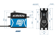 Kavan GO Taumelscheibenservo Standardgröße GO-1180MG 0,038s/60° - 30kg.cm