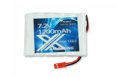 Amewi NiMH Akku Pack 7,2V 1200mAh mit BEC-Stecker zum Beispiel für Amewi 22537 Mercedes-Benz Arocs LKW Kipper 1:14