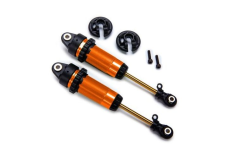Traxxas Tuning GTR Dämpfer XXL in orange mit Teflon und TiN beschichtet 2Stück für Ford Raptor, Rustler, Slash und Stampede 1/10