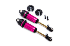 Traxxas Tuning GTR Dämpfer XXL in pink mit Teflon und TiN beschichtet 2Stück für Ford Raptor, Rustler, Slash und Stampede 1/10
