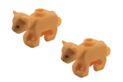 Klemmbausteine Tier Tiger klein / Minitiger in gelb 2Stück