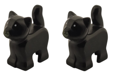 Klemmbausteine Tier Katze oder wahlweise auch Puma klein / Minikarze Minipuma in schwarz 2Stück