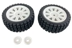 Amewi Ersatzteile Kompletträder Gummi mit Felgen in Weiß für Hyper Go Breaker ProDrift-1.4 1:14