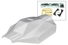 Traxxas Tuning Karosserie in Klar mit Aufkleber für Jato 1/8