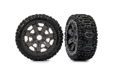 Traxxas Ersatzteile Sledgehammer Reifen auf 3.0 Felgen in Grau 2Stück für Jato 1/8