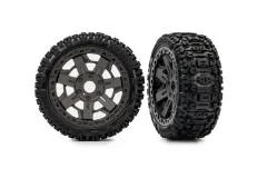 Traxxas Ersatzteile Sledgehammer Reifen auf 3.0 Felgen in Grau 2Stück für Jato 1/8