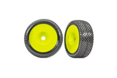 Traxxas Ersatzteile Response Pro Reifen auf Disk Felgen in Gelb 2Stück für Jato 1/8