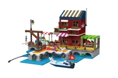 Mouldking Klemmbausteine Hafen Dock mit Verkaufsstand - 800 Teile