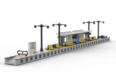 STS Klemmbausteine Moderner Modularer Bahnsteig - 1074 Teile