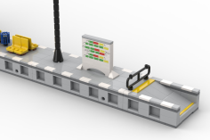 STS Klemmbausteine Moderner Modularer Bahnsteig - 1074 Teile