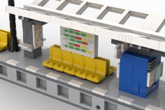 STS Klemmbausteine Moderner Modularer Bahnsteig - 1074 Teile
