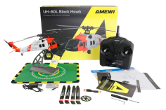 Amewi RC UH-60L Black Hawk Coastguard Brushless Helikopter 4-Kanal 6G RTF
