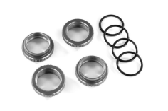 Traxxas Zubehör GT-Maxx Dämpfer-Einstellmutter aus Aluminium in grau mit O-Ring 4Stück für MAXX 1/10 und Funco 1/6