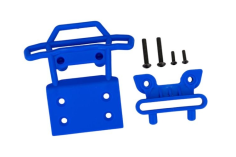 Traxxas Ersatzteile Bumper mit Halter in blau vorne für Bigfoot 1/10