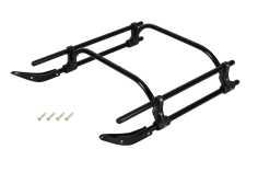 Microheli Landegestell EC145 Style aus Aluminium in schwarz für OMPHobby M2V2, EXP, EVO und MK2
