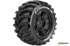 Louise Reifen X-Cyclone MFT-Reifen soft auf Felge in schwarz 24mm 2Stück für Traxxas X-MAXX 1/7