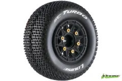 Louise Reifen SC-Turbo soft auf Felge in schwarz 12-14-17mm 2Stück für Traxxas Slash 1/10