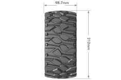 Louise Reifen X-Rowdy MFT-Reifen soft auf Felge in schwarz 24mm 2Stück für Traxxas X-MAXX 1/7