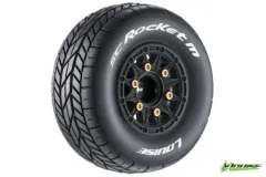 Louise Reifen SC-Rocket soft auf Felge in schwarz 12-14-17mm 2Stück für Traxxas Slash 1/10