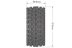 Louise Reifen X-MCross MFT-Reifen soft auf Felge in schwarz 24mm 2Stück für Traxxas X-MAXX 1/7