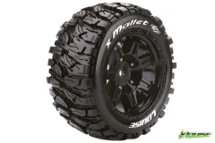 Louise Reifen X-Mallet MFT-Reifen soft auf Felge in schwarz 24mm 2Stück für Traxxas X-MAXX 1/7