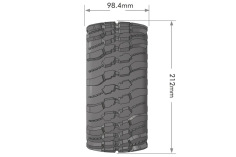 Louise Reifen X-CHAMP MFT-Reifen soft auf Felge in schwarz 24mm 2Stück für Traxxas X-MAXX 1/7